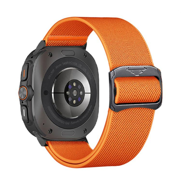 For Samsung Galaxy Watch Ultra 47mm Kalebol Elastic Nylon Watch Band(Orange)