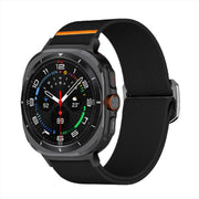 For Samsung Galaxy Watch Ultra 47mm Kalebol Elastic Nylon Watch Band(Black)