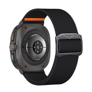 For Samsung Galaxy Watch Ultra 47mm Kalebol Elastic Nylon Watch Band(Black)