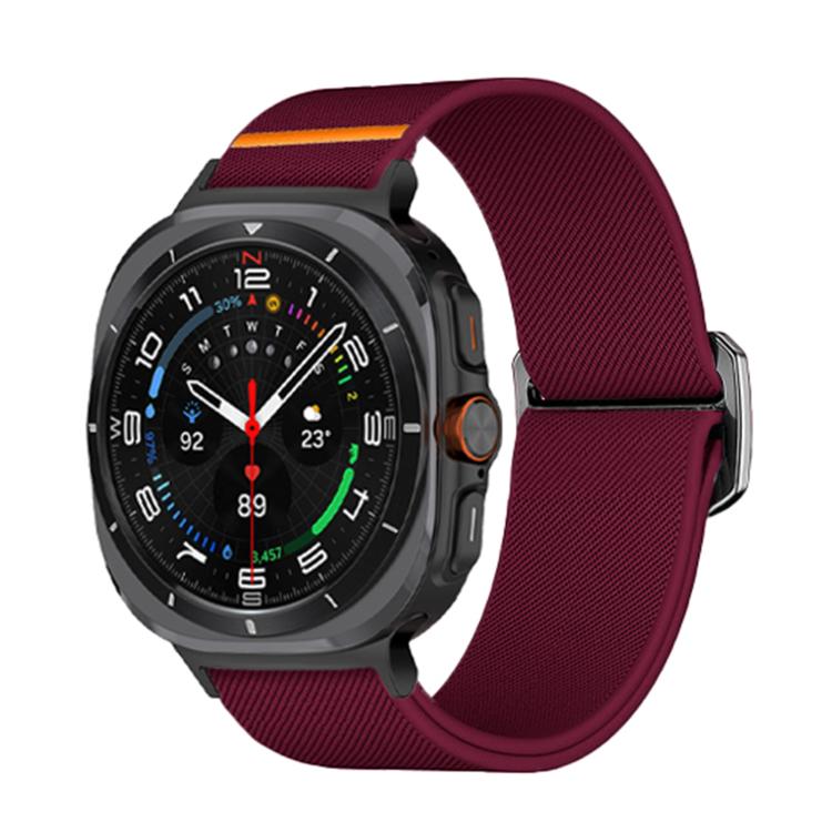 For Samsung Galaxy Watch Ultra 47mm Kalebol Elastic Nylon Watch Band(Wine Red) - free shipping - PMc TechLife - Order now!