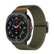 For Samsung Galaxy Watch Ultra 47mm Kalebol Elastic Nylon Watch Band(Army Green)
