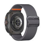 For Samsung Galaxy Watch Ultra 47mm Kalebol Elastic Nylon Watch Band(Dark Grey)