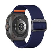 For Samsung Galaxy Watch Ultra 47mm Kalebol Elastic Nylon Watch Band(Midnight Blue)