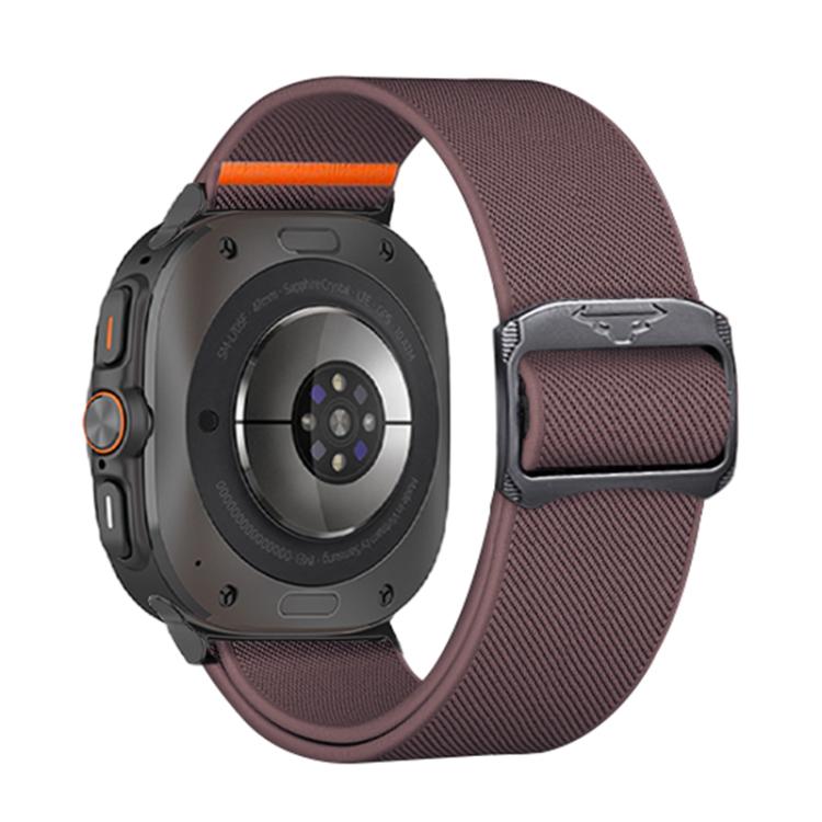 For Samsung Galaxy Watch Ultra 47mm Kalebol Elastic Nylon Watch Band(Smoky Purple)