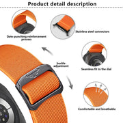 For Samsung Galaxy Watch Ultra 47mm Kalebol Elastic Nylon Watch Band(Dark Grey)