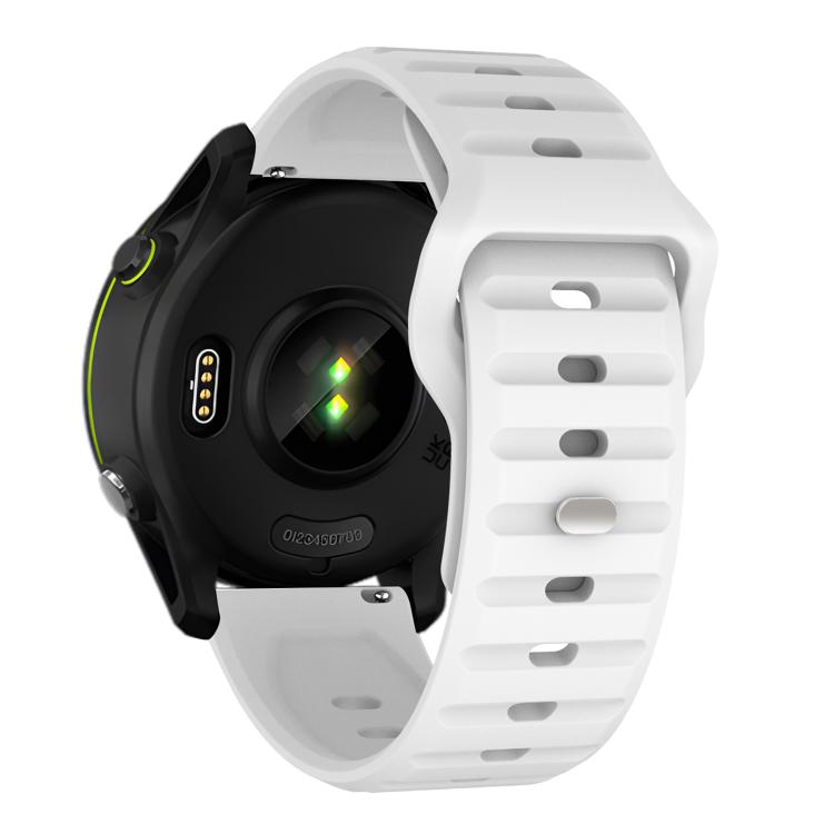 20mm Kalebol Wave Pattern Studded Buckle Silicone Watch Band(White) - 20mm Bands by Kalebol | Online Shopping South Africa | PMc TechLife | Buy Now Pay Later Mobicred