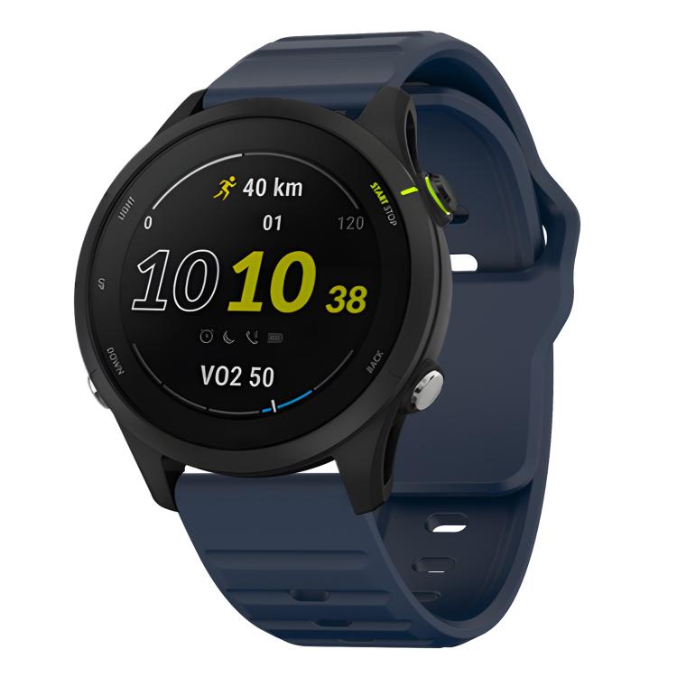 20mm Kalebol Wave Pattern Studded Buckle Silicone Watch Band(Dark Blue) - 20mm Bands by Kalebol | Online Shopping South Africa | PMc TechLife | Buy Now Pay Later Mobicred