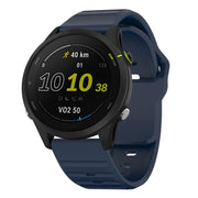 20mm Kalebol Wave Pattern Studded Buckle Silicone Watch Band(Dark Blue)