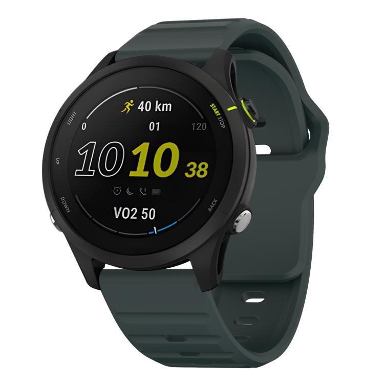 20mm Kalebol Wave Pattern Studded Buckle Silicone Watch Band(Dark Green) - free shipping - PMc TechLife - Order now!