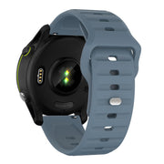 20mm Kalebol Wave Pattern Studded Buckle Silicone Watch Band(Navy Blue)