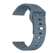 20mm Kalebol Wave Pattern Studded Buckle Silicone Watch Band(Navy Blue)