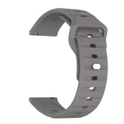 20mm Kalebol Wave Pattern Studded Buckle Silicone Watch Band(Grey)