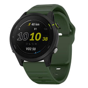 20mm Kalebol Wave Pattern Studded Buckle Silicone Watch Band(Army Green)
