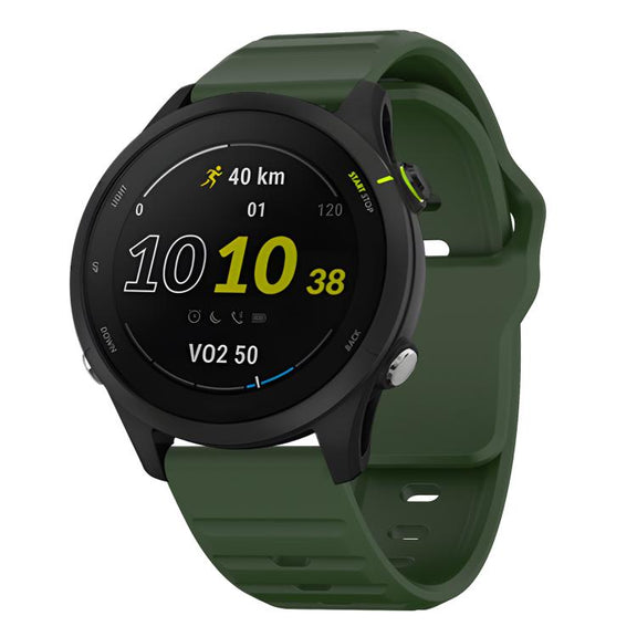 20mm Kalebol Wave Pattern Studded Buckle Silicone Watch Band(Army Green)