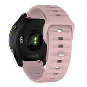 20mm Kalebol Wave Pattern Studded Buckle Silicone Watch Band(Rose Pink)