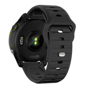 22mm Kalebol Wave Pattern Studded Buckle Silicone Watch Band(Black)