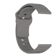 22mm Kalebol Wave Pattern Studded Buckle Silicone Watch Band(Grey)