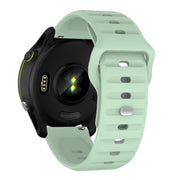 22mm Kalebol Wave Pattern Studded Buckle Silicone Watch Band(Teal)