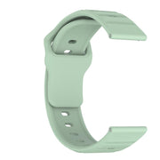 22mm Kalebol Wave Pattern Studded Buckle Silicone Watch Band(Teal)