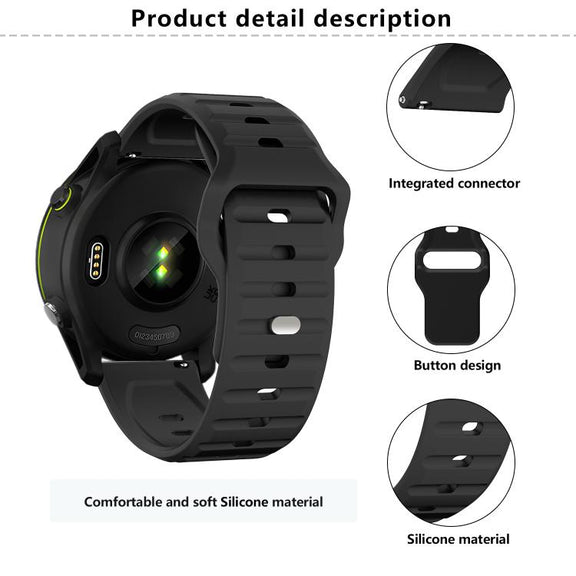 20mm Kalebol Wave Pattern Studded Buckle Silicone Watch Band(Teal)