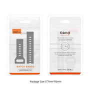20mm Kalebol Wave Pattern Studded Buckle Silicone Watch Band(Cream Color)