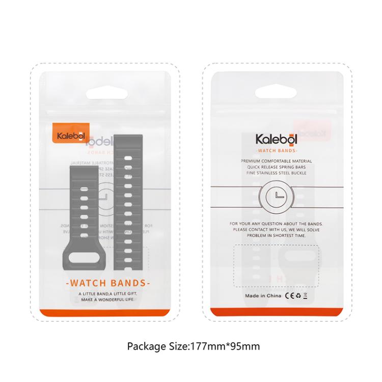 20mm Kalebol Wave Pattern Studded Buckle Silicone Watch Band(Cream Color)