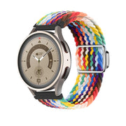 20mm Kalebol Nylon Braided Loop Magnetic Buckle Watch Band(Official Rainbow)