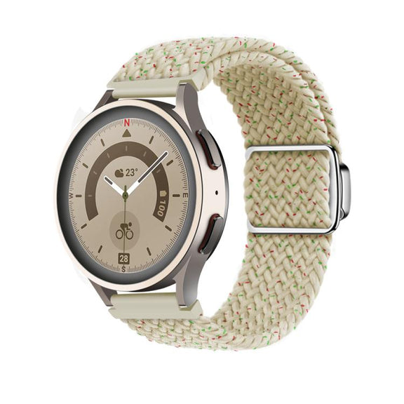 20mm Kalebol Nylon Braided Loop Magnetic Buckle Watch Band(Starlight Colorful)