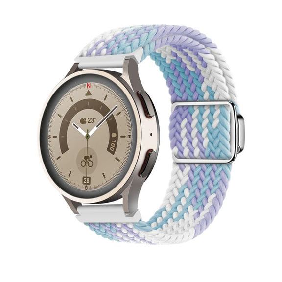 20mm Kalebol Nylon Braided Loop Magnetic Buckle Watch Band(Violet)