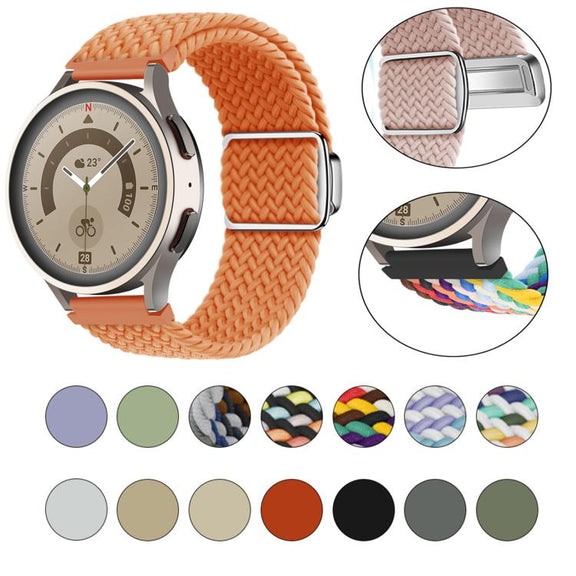 20mm Kalebol Nylon Braided Loop Magnetic Buckle Watch Band(Space Grey)