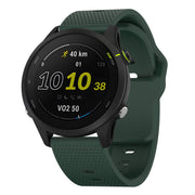 20mm Kalebol Dot Studded Buckle Silicone Watch Band(Dark Green)