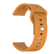20mm Kalebol Dot Studded Buckle Silicone Watch Band(Yellow)