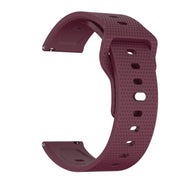 20mm Kalebol Dot Studded Buckle Silicone Watch Band(Wine Red)
