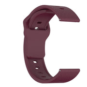 20mm Kalebol Dot Studded Buckle Silicone Watch Band(Wine Red)