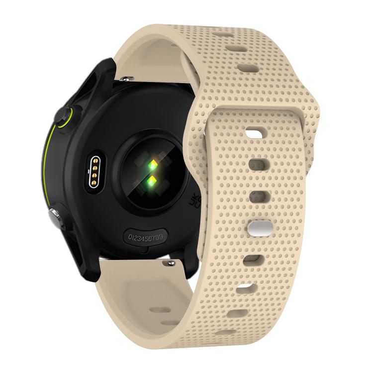 20mm Kalebol Dot Studded Buckle Silicone Watch Band(Cream Color) - 20mm Bands by Kalebol | Online Shopping South Africa | PMc TechLife | Buy Now Pay Later Mobicred