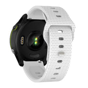 22mm Kalebol Dot Studded Buckle Silicone Watch Band(White)