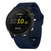 22mm Kalebol Dot Studded Buckle Silicone Watch Band(Dark Blue)
