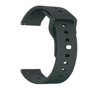 22mm Kalebol Dot Studded Buckle Silicone Watch Band(Dark Green)
