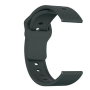 22mm Kalebol Dot Studded Buckle Silicone Watch Band(Dark Green)