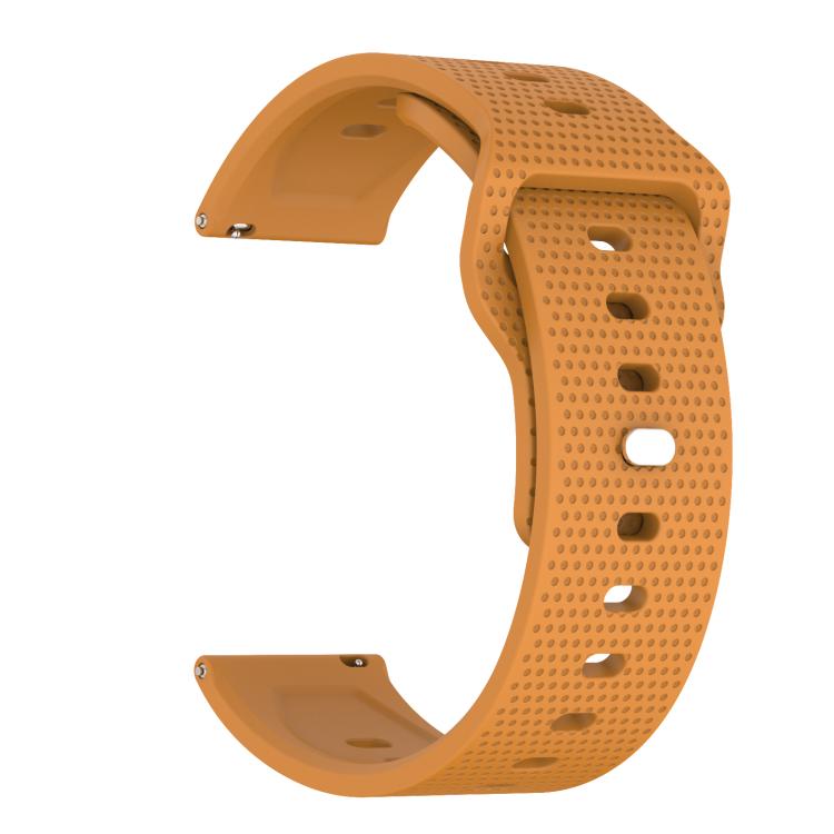 22mm Kalebol Dot Studded Buckle Silicone Watch Band(Yellow)