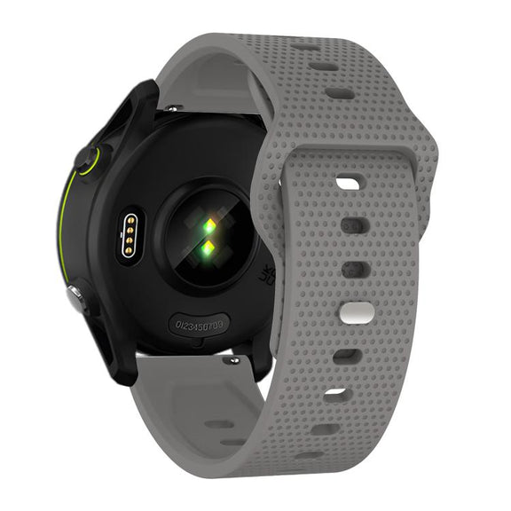 22mm Kalebol Dot Studded Buckle Silicone Watch Band(Grey)