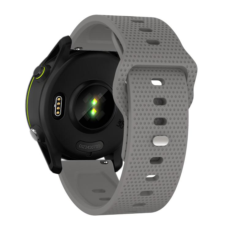 22mm Kalebol Dot Studded Buckle Silicone Watch Band(Grey)
