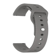 22mm Kalebol Dot Studded Buckle Silicone Watch Band(Grey)