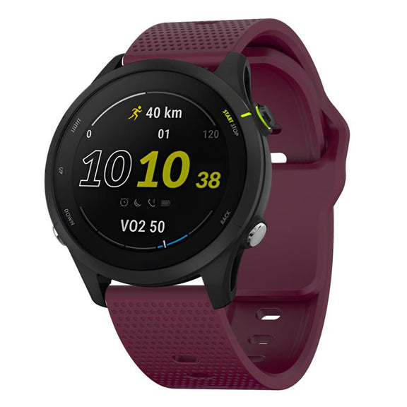 22mm Kalebol Dot Studded Buckle Silicone Watch Band(Wine Red)