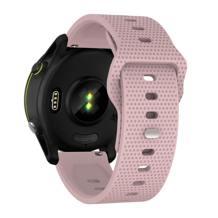 22mm Kalebol Dot Studded Buckle Silicone Watch Band(Rose Pink)