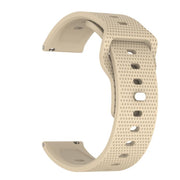 22mm Kalebol Dot Studded Buckle Silicone Watch Band(Cream Color)