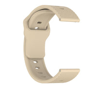 22mm Kalebol Dot Studded Buckle Silicone Watch Band(Cream Color)