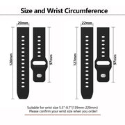 22mm Kalebol Dot Studded Buckle Silicone Watch Band(Dark Blue)