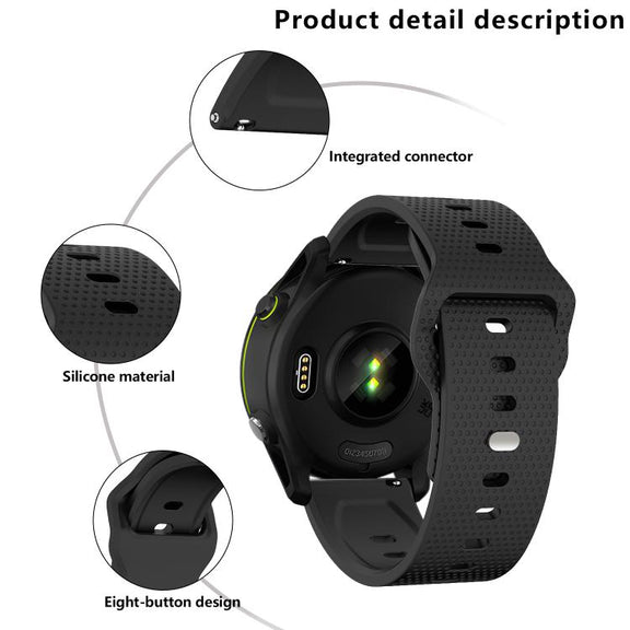 20mm Kalebol Dot Studded Buckle Silicone Watch Band(Yellow)