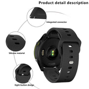 22mm Kalebol Dot Studded Buckle Silicone Watch Band(Dark Blue)